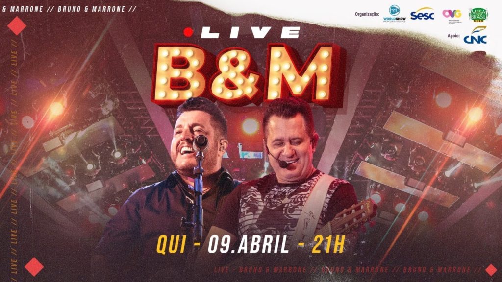Live Youtube ao Vivo-Bruno e Marrone-quinta-feira 9-04-20