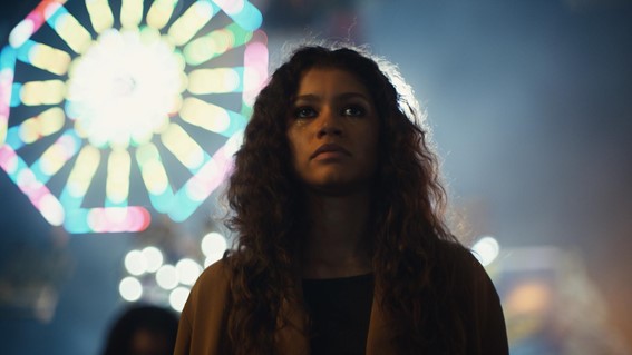 Zendaya como Rue na primeira temporada de “Euphoria”